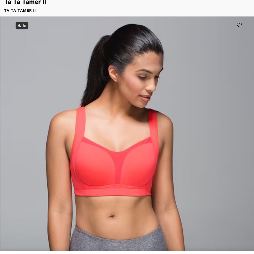 lululemon athletica Ta Ta Tamer II Sports Bra in Coral